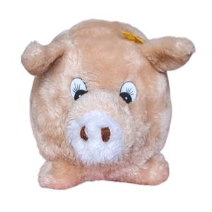 Mary Meyer Vintage Plush Pig Piggy Bank With Stopper Stuffed Animal